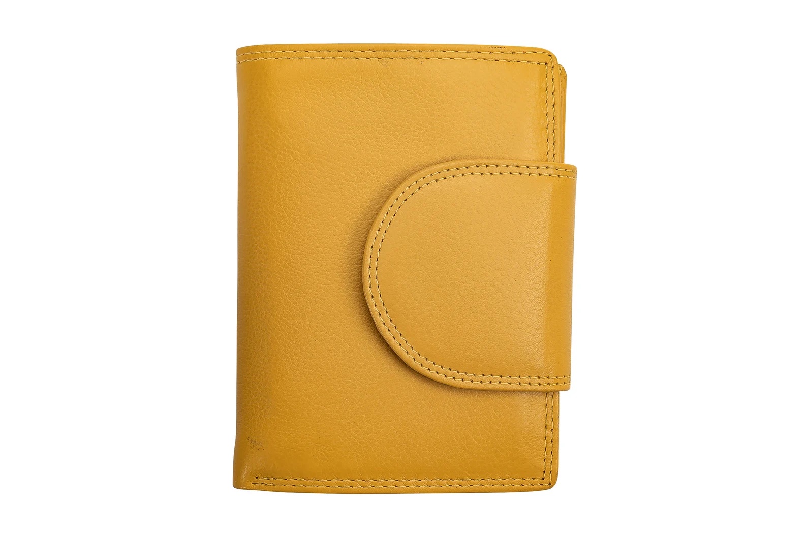 Yellow genuine leather wallet