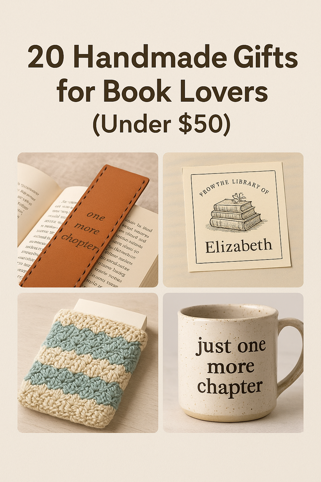 (20 Handmade Gifts for Book Lovers (Under $50)